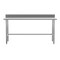 Flash Furniture Reese 430 Stainless Steel 18 Gauge Open Base Kitchen Prep and Work Table w/4-in Backsplash NH-WT-3072-OG-B4-GG - alternate 6
